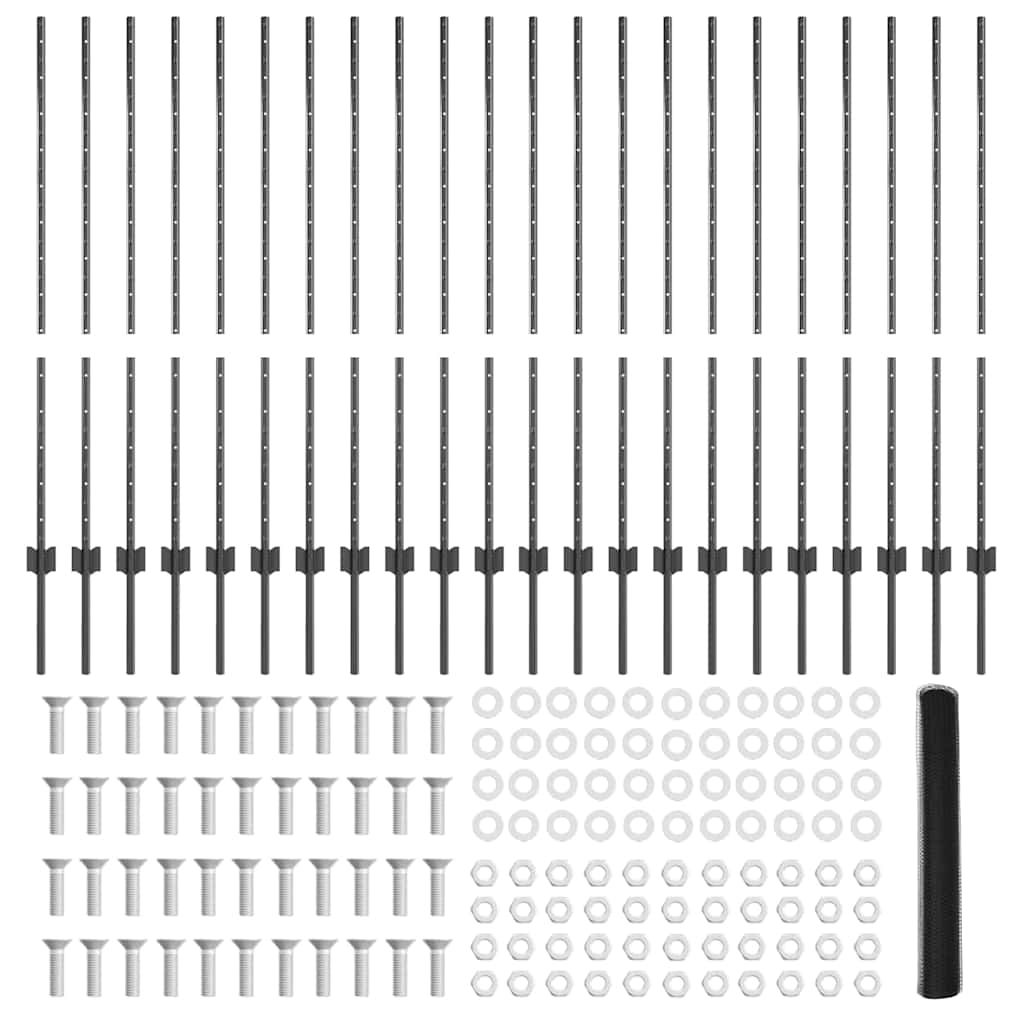 Recinzione in Rete Saldato Acciaio PVC 50 x 1,2 m