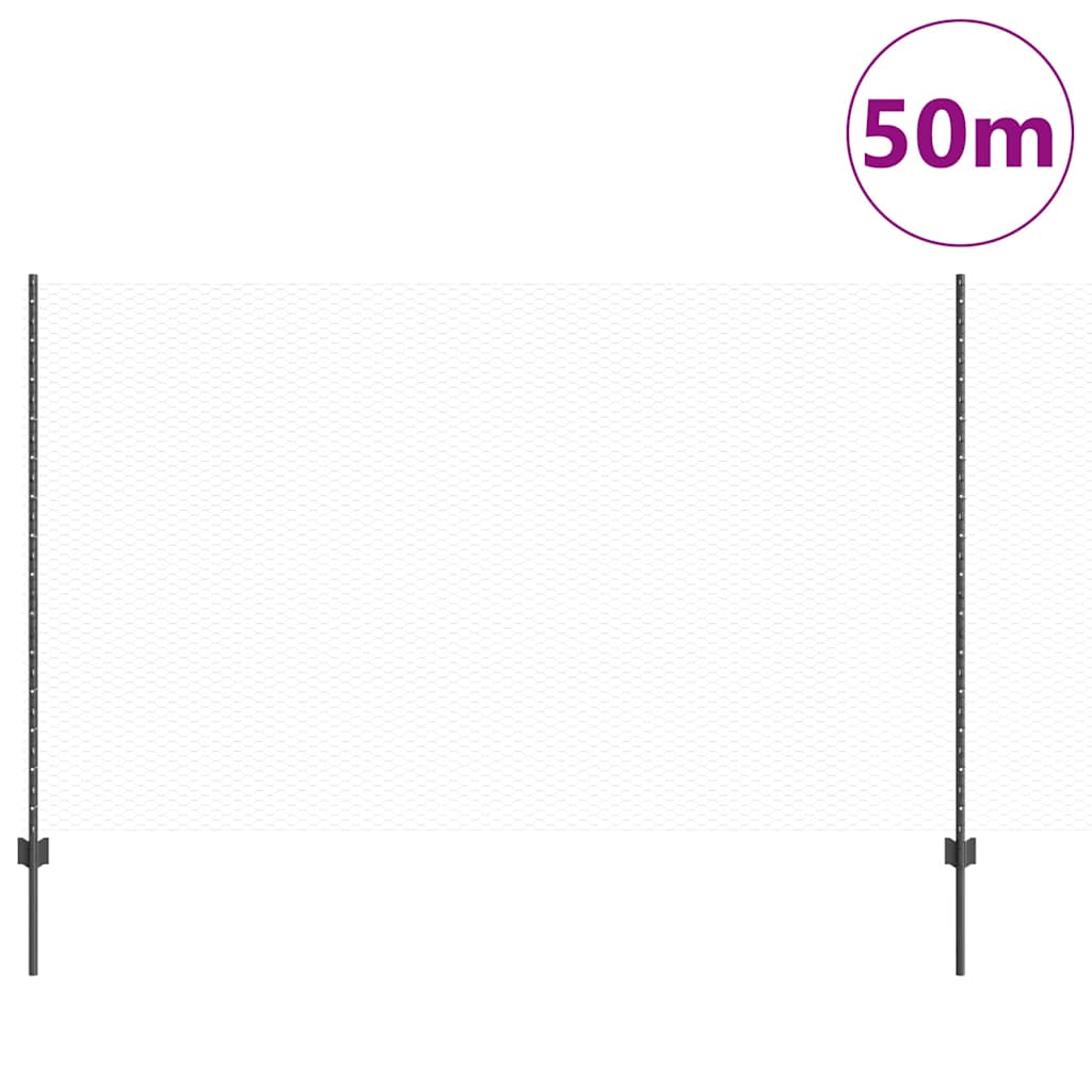 Recinzione in Rete Saldata Acciaio PVC 50 x 1,4 m