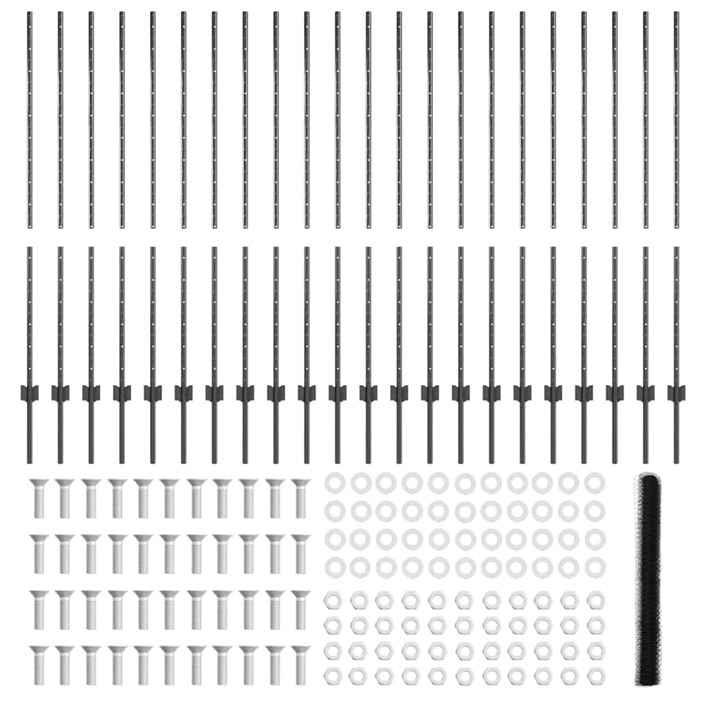 Recinzione in Rete Saldata Acciaio PVC 50 x 1,4 m