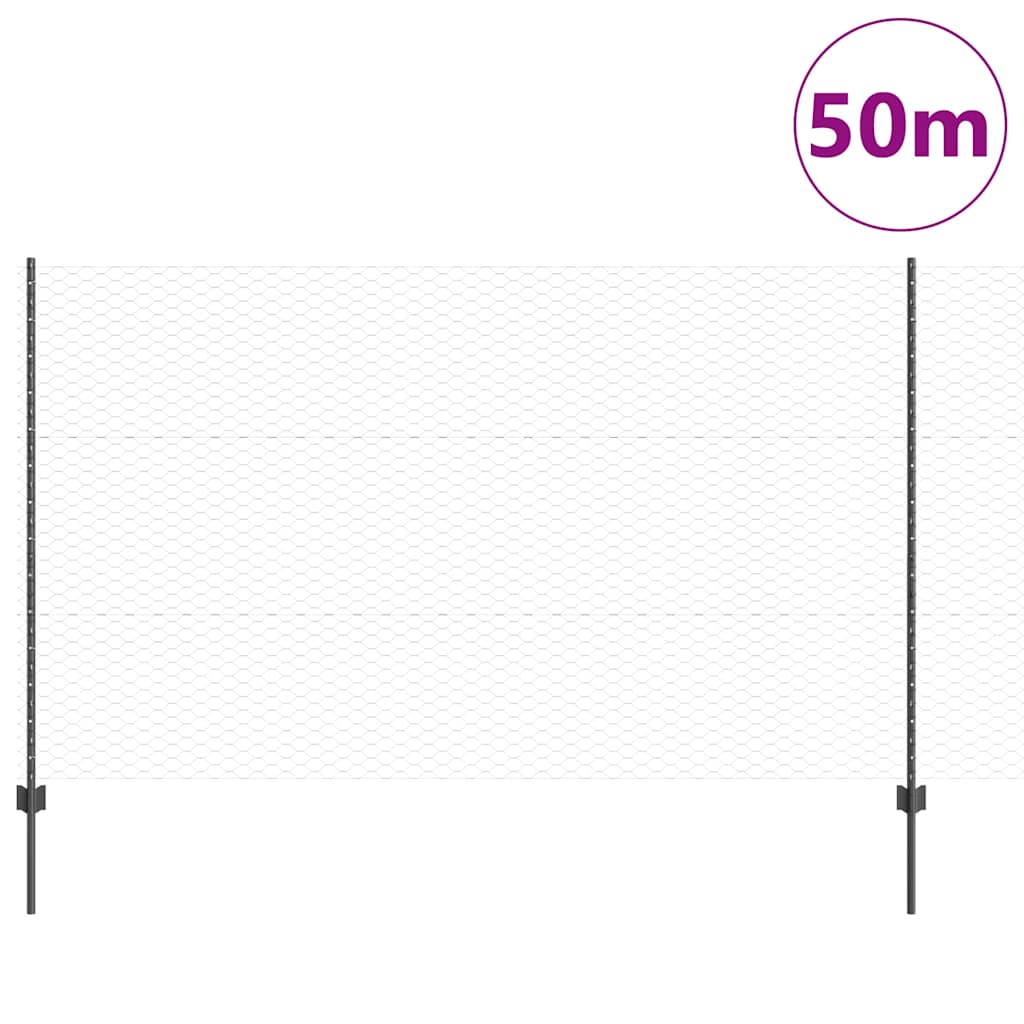Recinzione in Rete Saldata Acciaio PVC 50 x 1,4 m