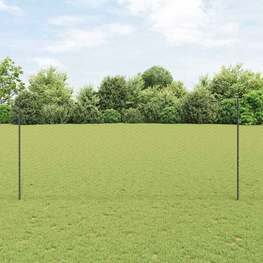 Recinzione in Rete Saldata Acciaio PVC Grigio 50 x 1,4 m