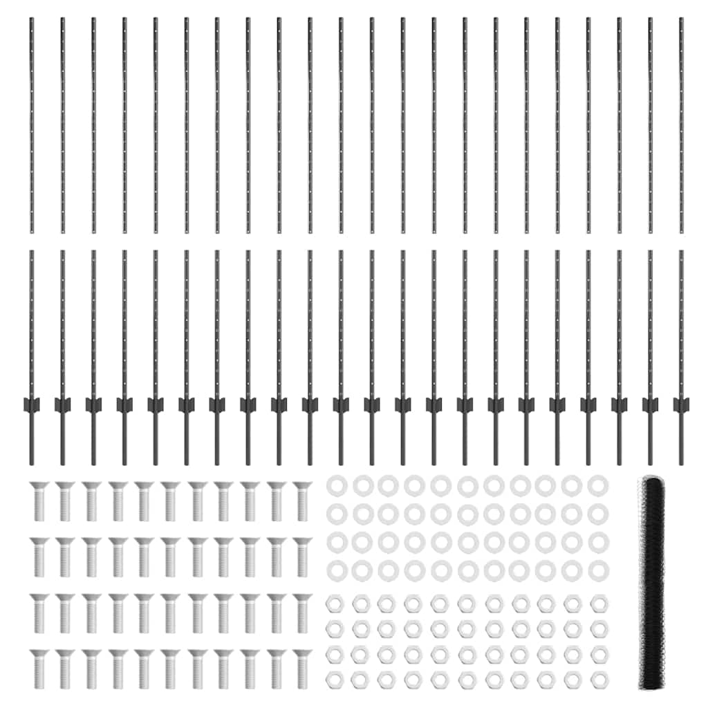 Recinzione in Rete Saldata Acciaio PVC 50 x 1,5 m