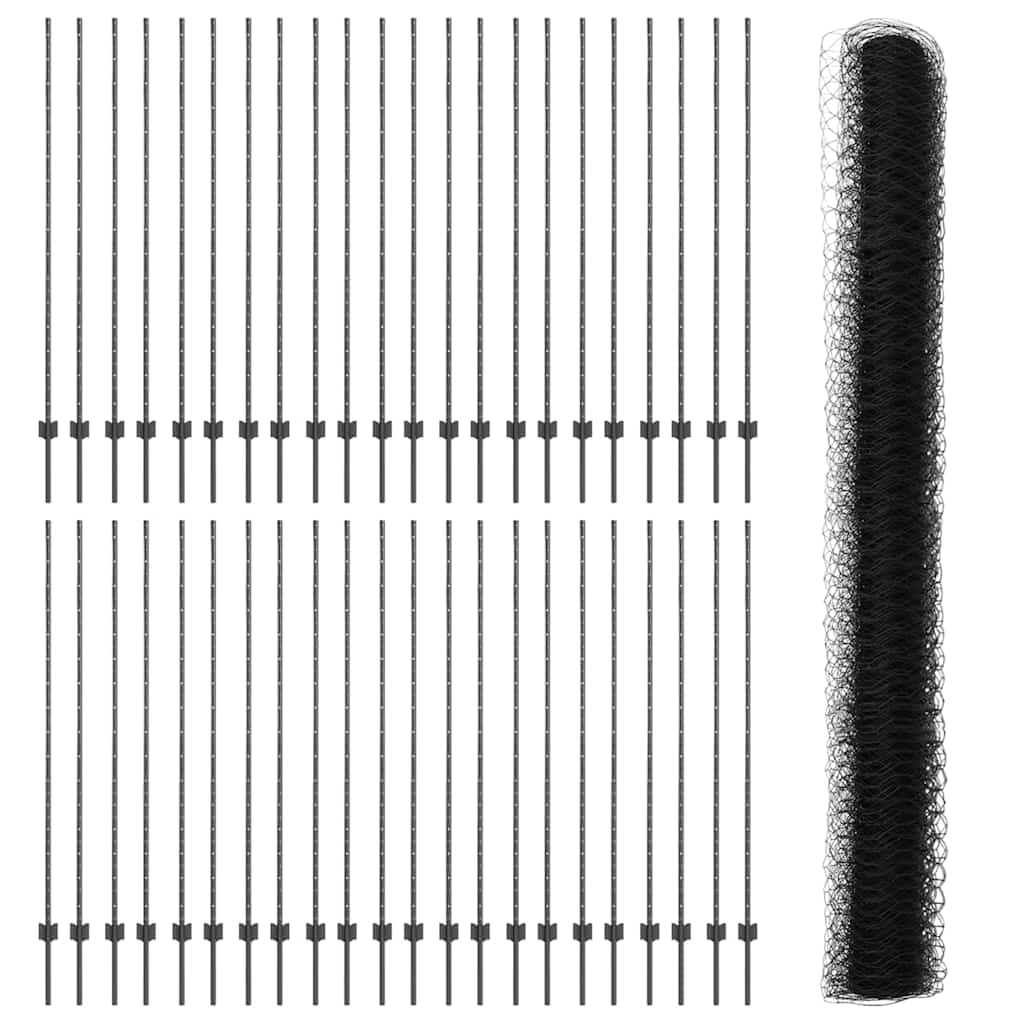 Recinzione in Rete Saldato Acciaio PVC 100 x 1,5 m