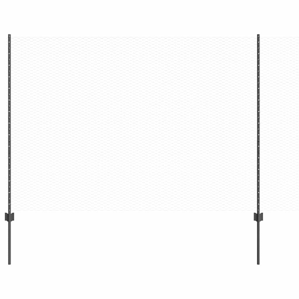 Recinzione in Rete Saldato Acciaio PVC Grigio 100 x 1,6 m