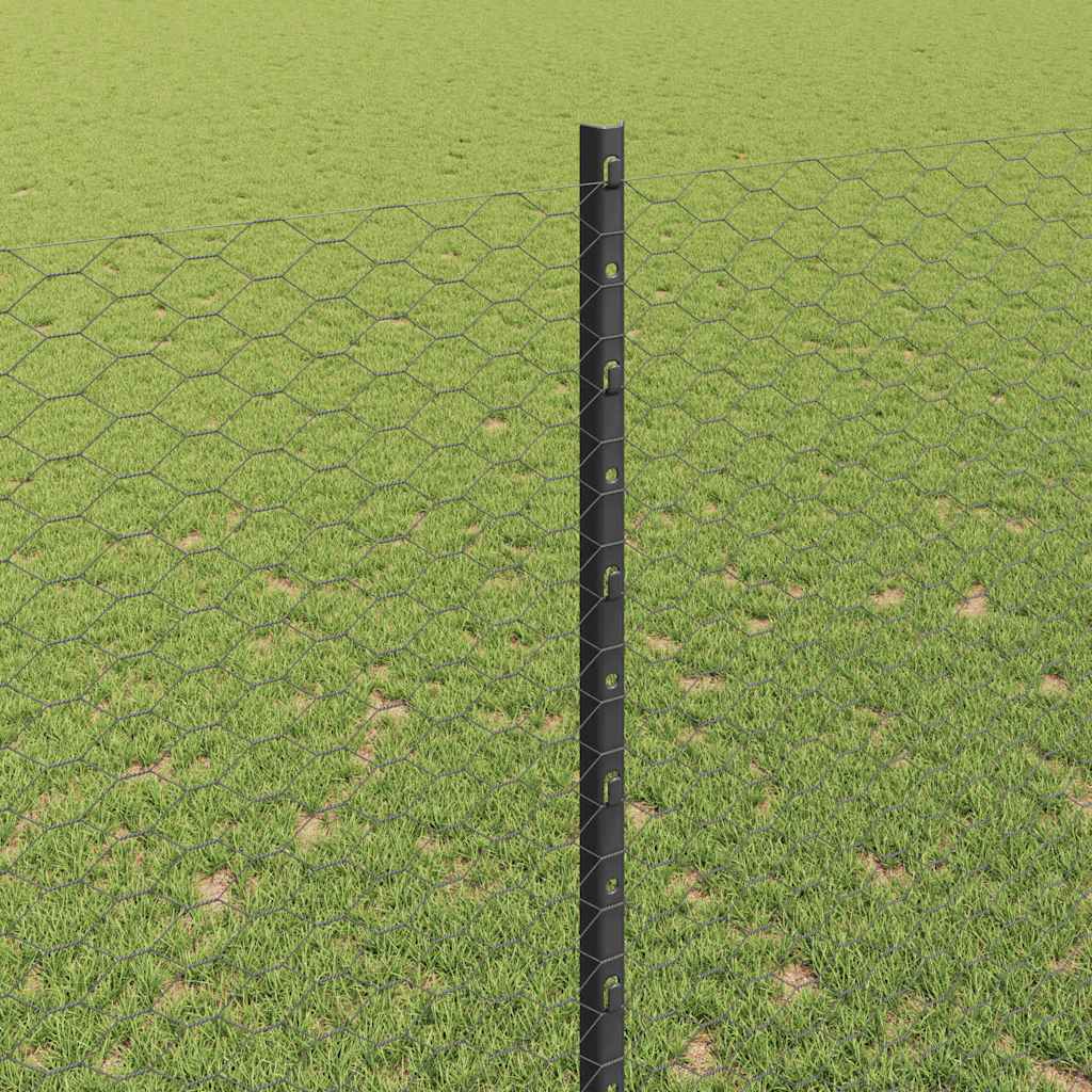 Recinzione in Rete Saldato Acciaio PVC Grigio 100 x 1,6 m