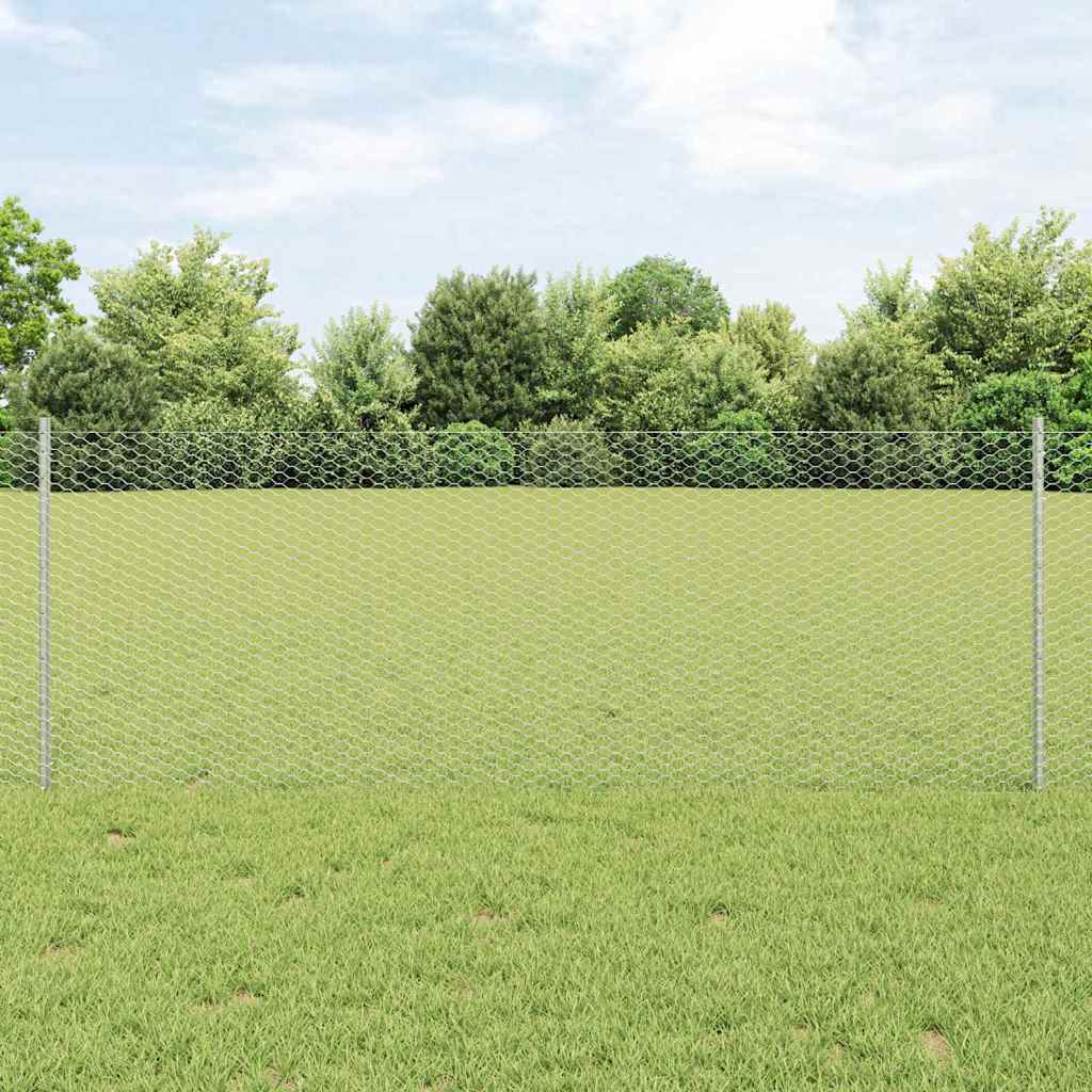 Recinzione in Rete Saldata Acciaio Zincato 10 x 0,8 m