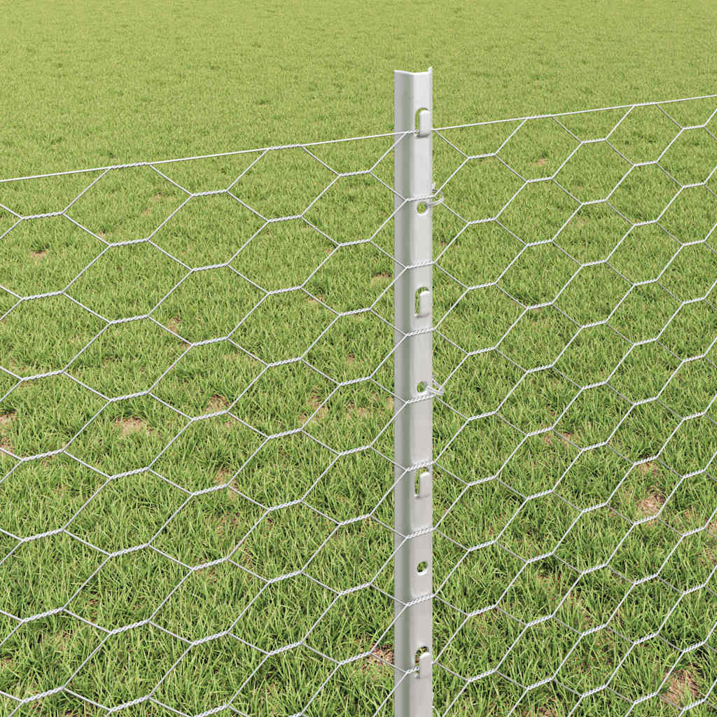 Recinzione in Rete Saldata Acciaio Zincato 10 x 0,8 m