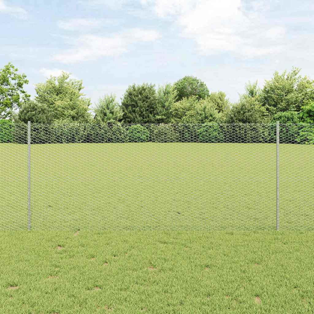 Recinzione in Rete Saldata Acciaio Zincato 10 x 1 m