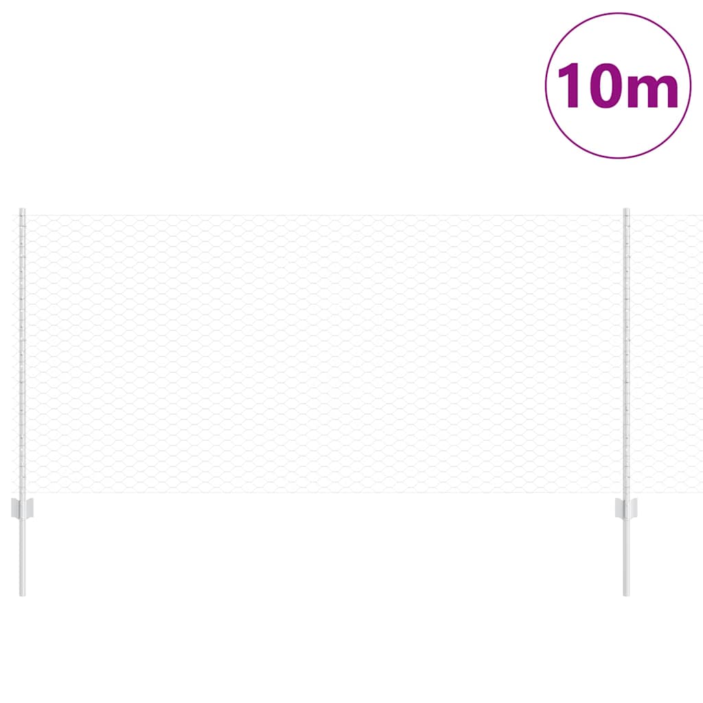 Recinzione in Rete Saldata Acciaio Zincato 10 x 1 m
