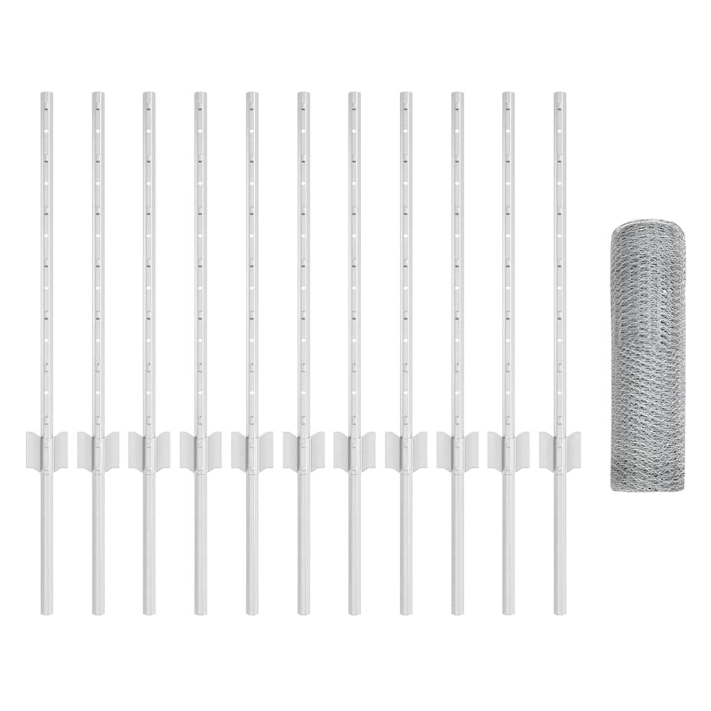Recinzione in Rete Saldato Acciaio Zincato 25 x 0,5 m