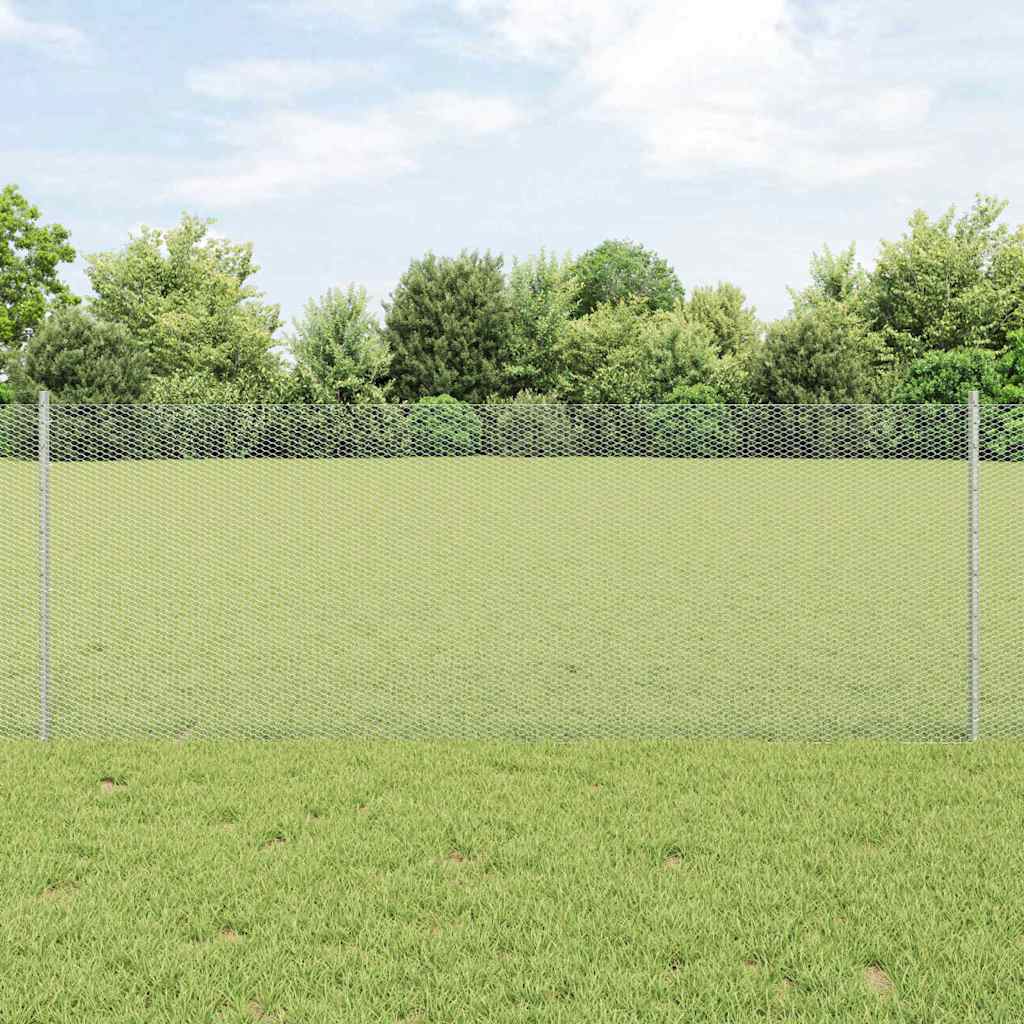 Recinzione in Rete Saldata Zincata 25 x 0,8 m