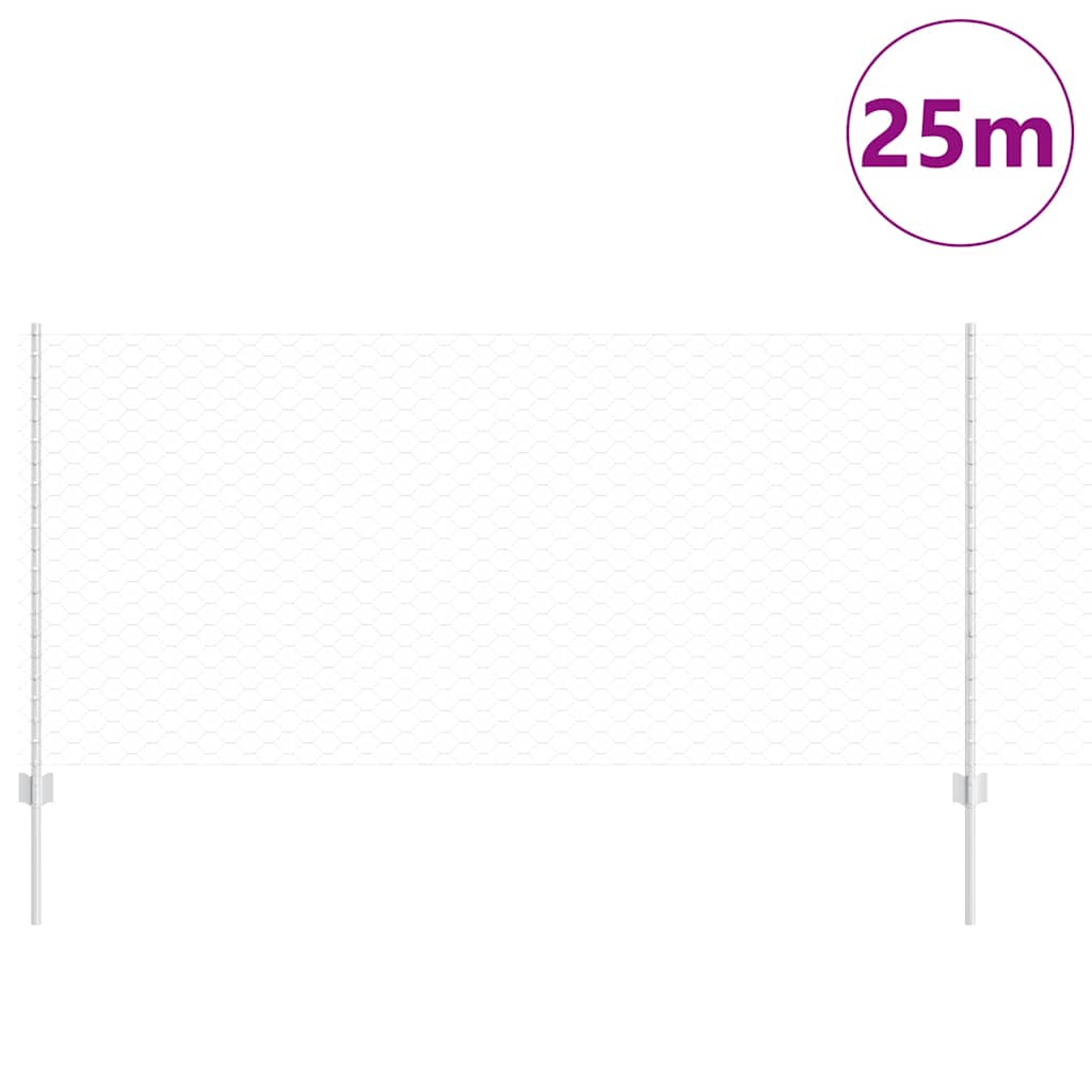 Recinzione in Rete Saldata Acciaio Zincato 25 x 1 m