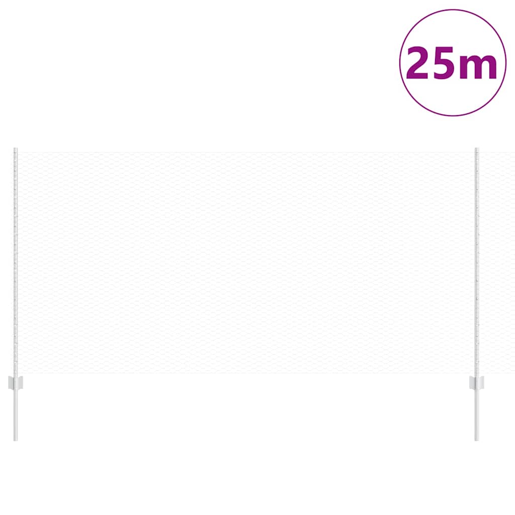 Recinzione in Rete Saldato Acciaio Zincato 25 x 1,2 m
