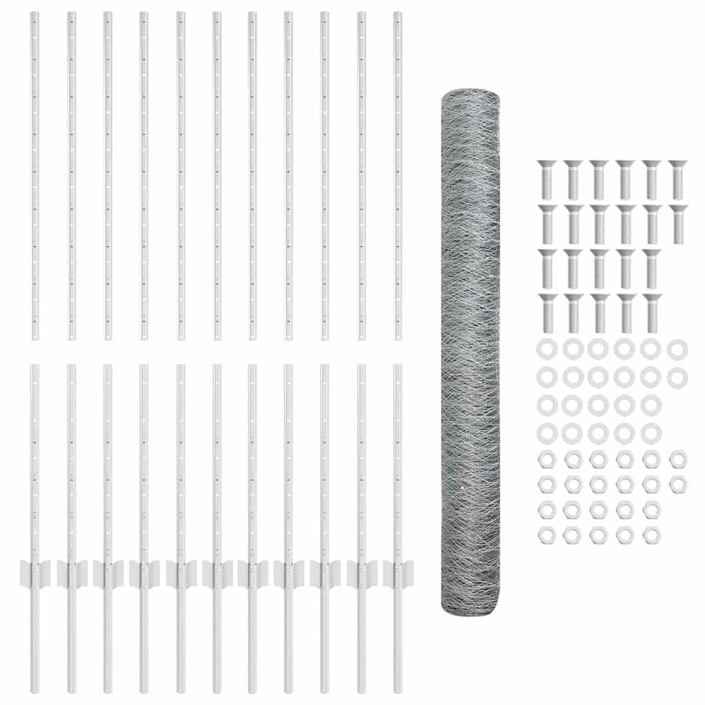 Recinzione in Rete Saldato Acciaio Zincato 25 x 1,2 m