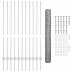 Recinzione in Rete Saldato Acciaio Zincato 25 x 1,2 m