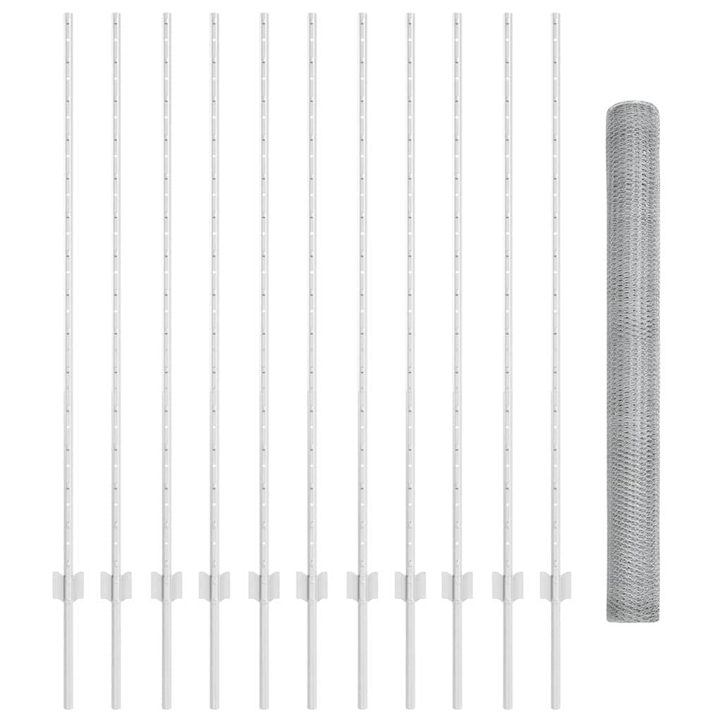 Recinzione in Rete Saldato Acciaio Zincato 25 x 1,4 m