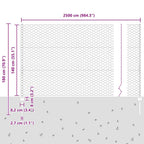 Recinzione in Rete Saldato Argento 25 x 1,4 m