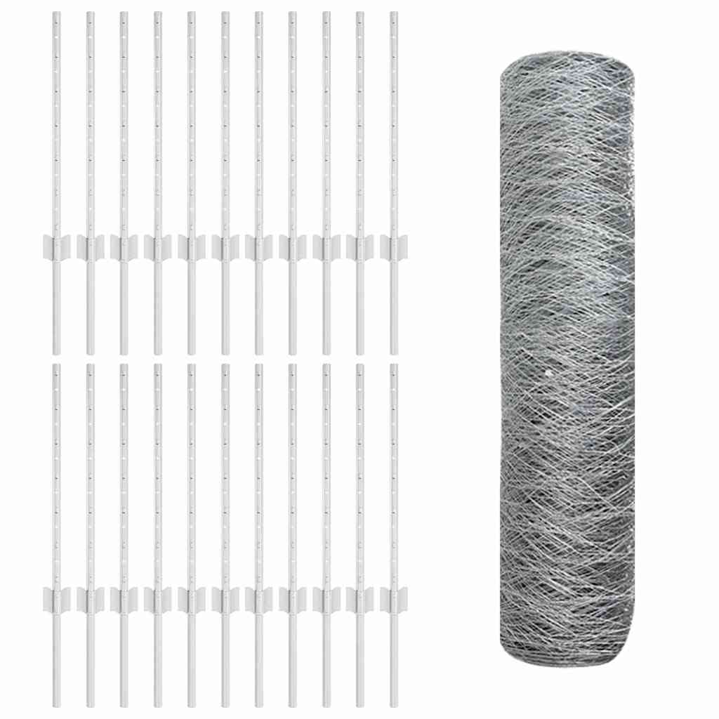 Recinzione in Rete Saldata Zincata 50 x 0,5 m