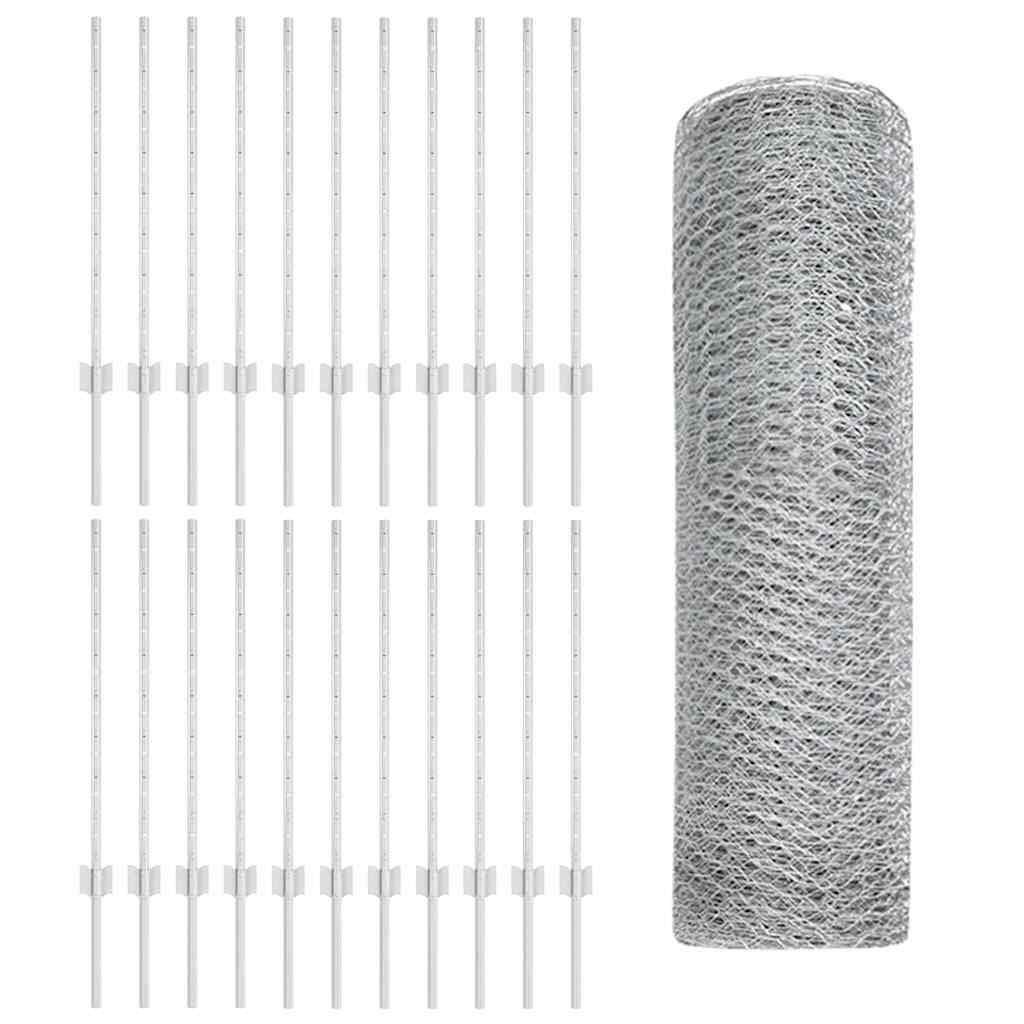 Recinzione in Rete Saldata Acciaio Zincato 50 x 0,8 m