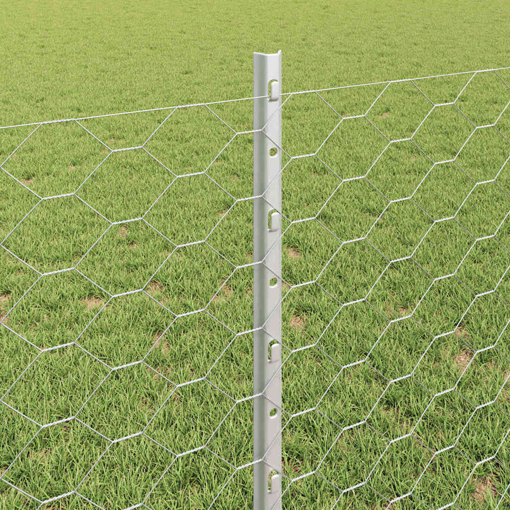 Recinzione in Rete Saldata Acciaio Zincato 50 x 0,8 m