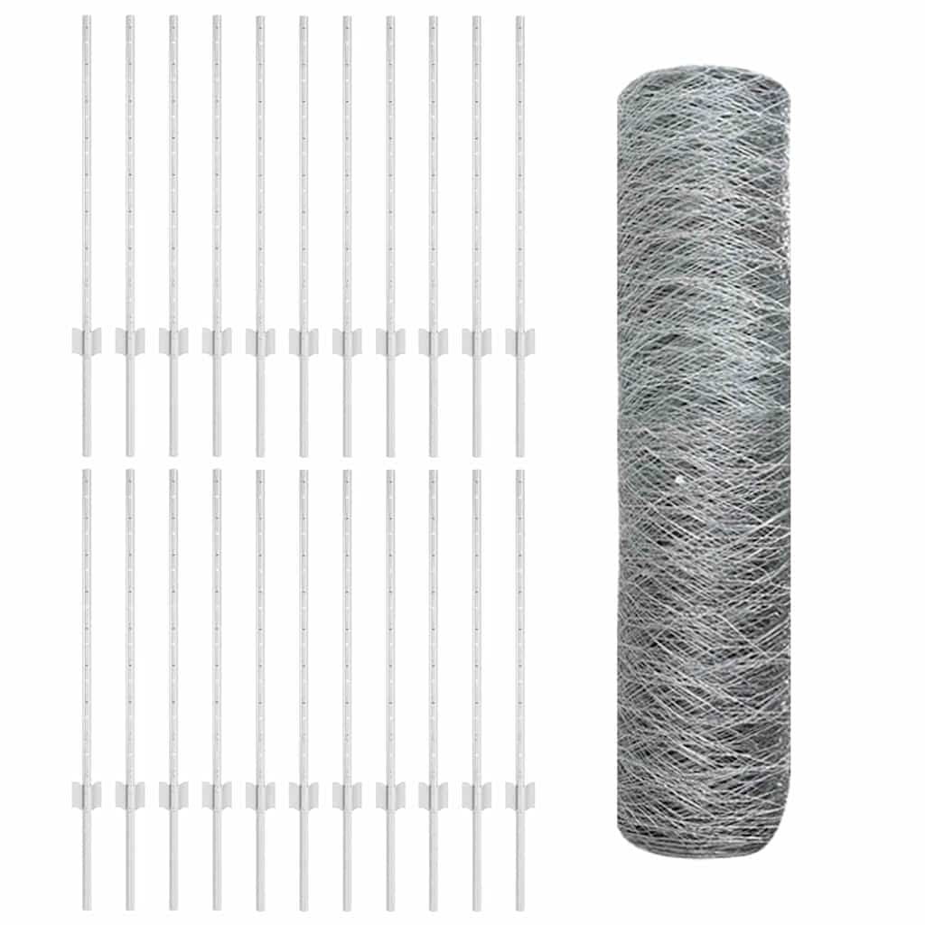 Recinzione in Rete Saldata Acciaio Zincato 50 x 0,8 m