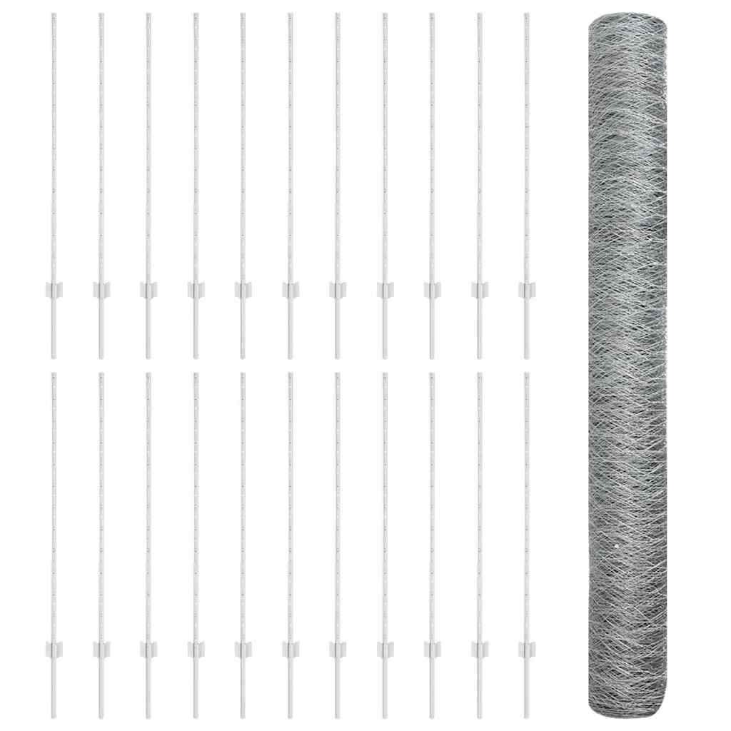 Recinzione in Rete Saldato Acciaio Zincato 50 x 1,2 m