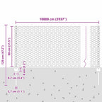 Recinzione in Rete Saldato Acciaio Zincato 100 x 0,8 m