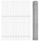 Recinzione in Rete Saldato Acciaio Zincato 100 x 1,2 m