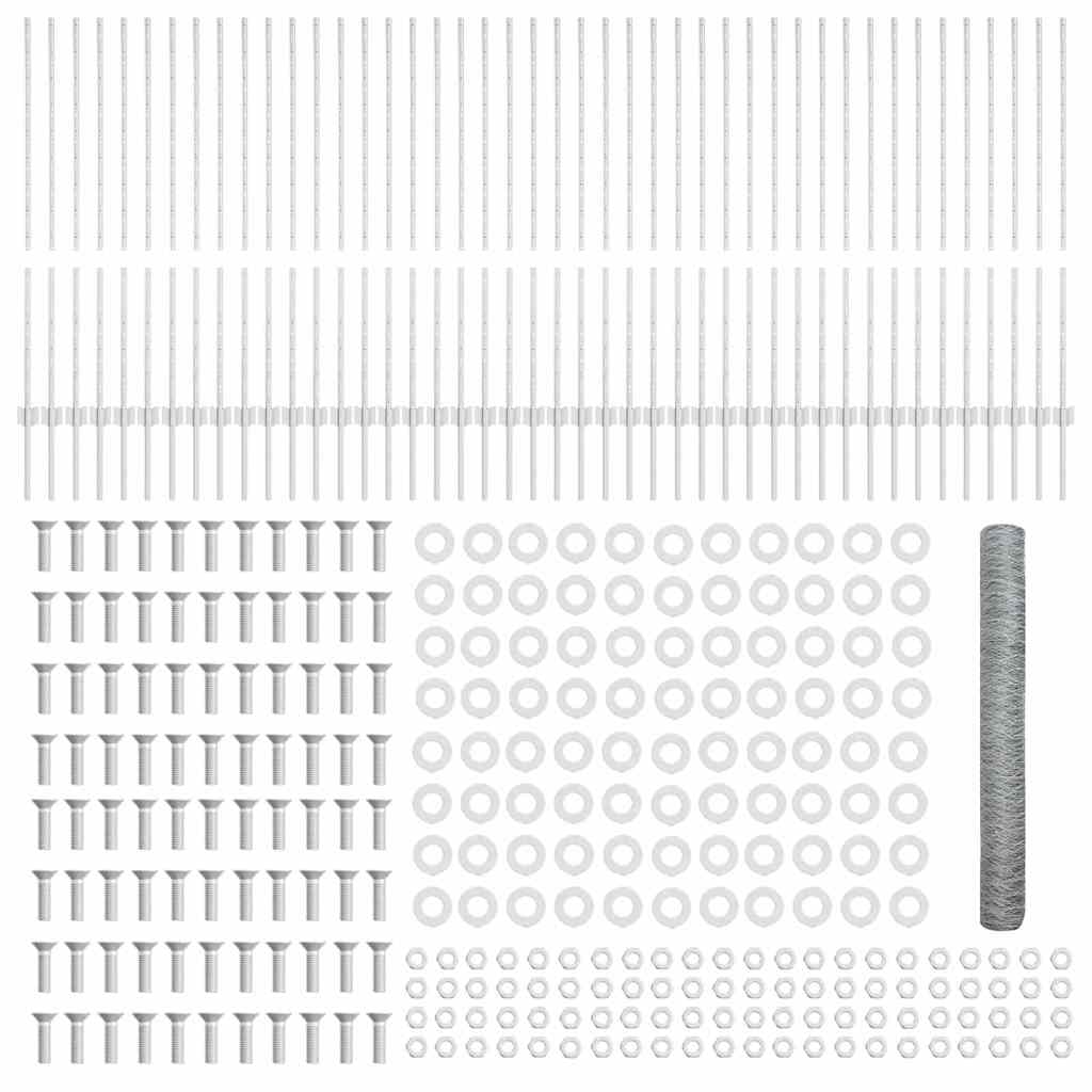 Recinzione in Rete Saldato Acciaio Zincato 100 x 1,2 m