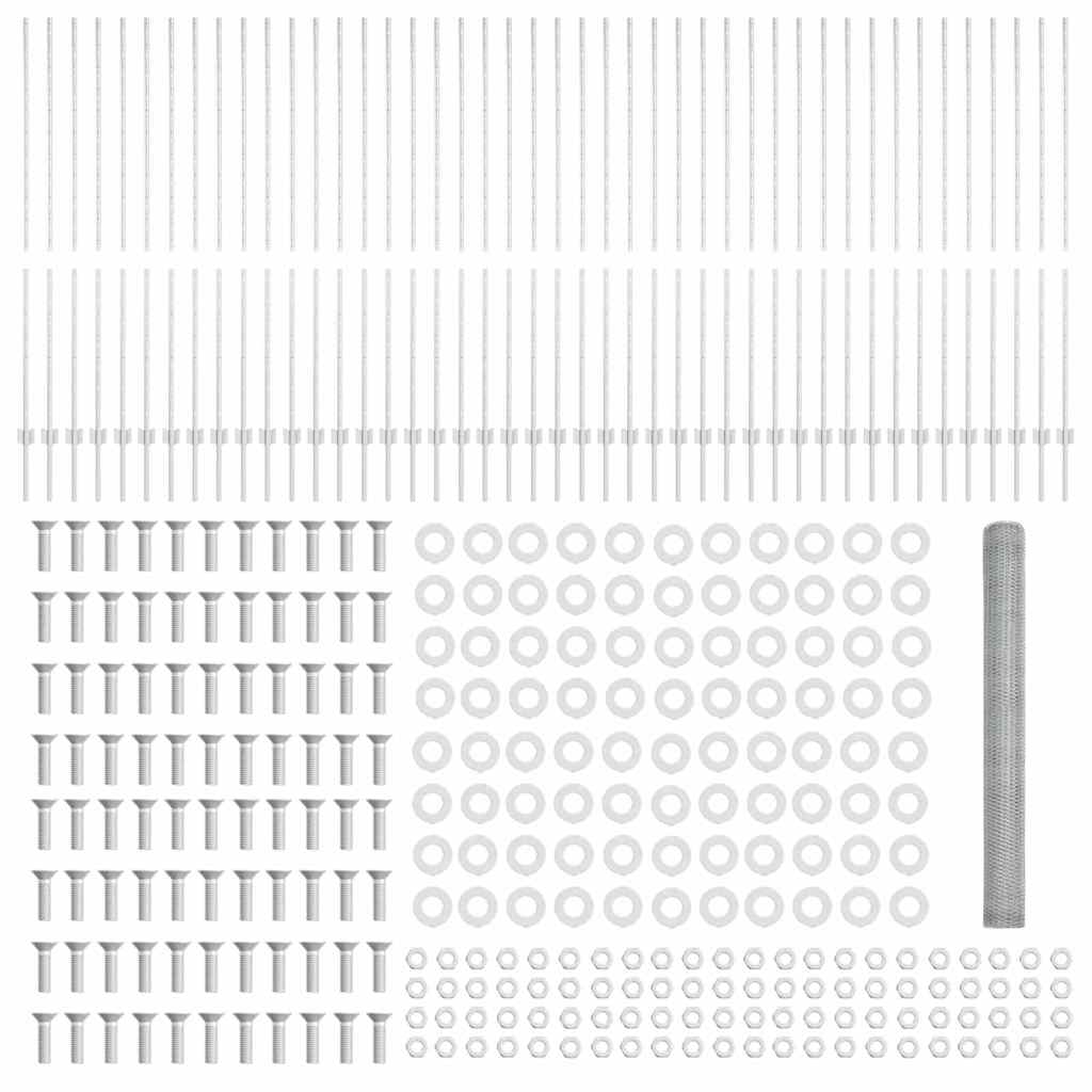 Recinzione in Rete Saldata Acciaio Zincato 100 x 1,6 m