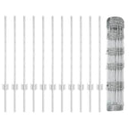 Recinto per animali selvatici con pali 25 x 0,8 m