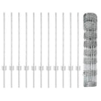 Recinto per animali selvatici con pali 25 x 0,8 m