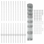Recinto per animali selvatici con pali 25 x 1 m