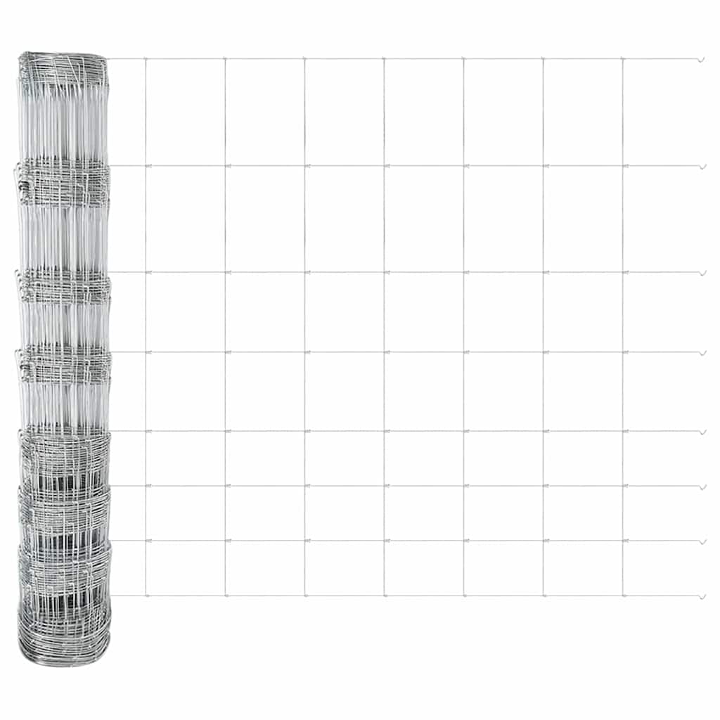 Recinto per animali selvatici con pali 25 x 1 m