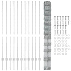 Recinto per animali selvatici con pali 25 x 1,4 m