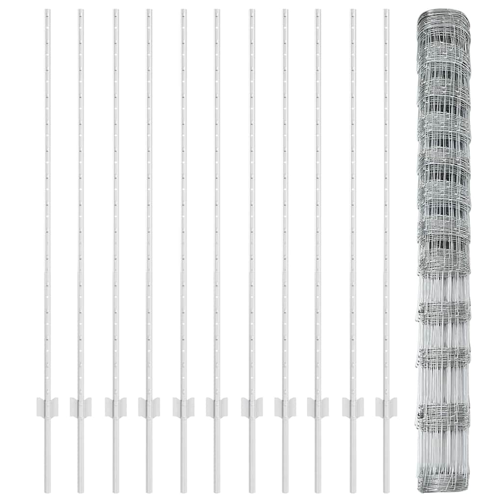 Recinto per animali selvatici con pali 25 x 1,4 m