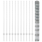 Recinto per animali selvatici con pali 25 x 1,4 m