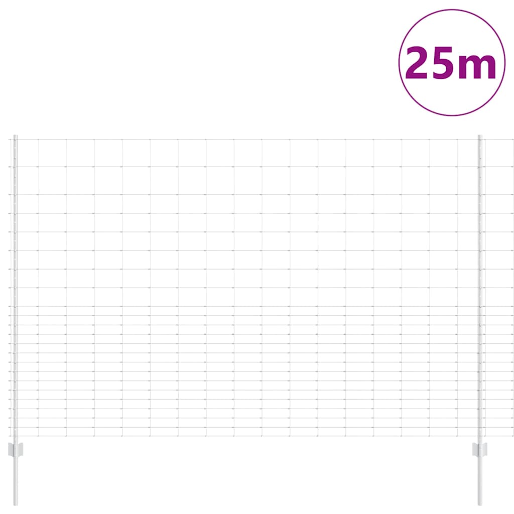 Recinto per animali selvatici con pali 25 x 1,6 m