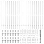 Recinto per animali selvatici con pali 50 x 1,5 m (L x H)