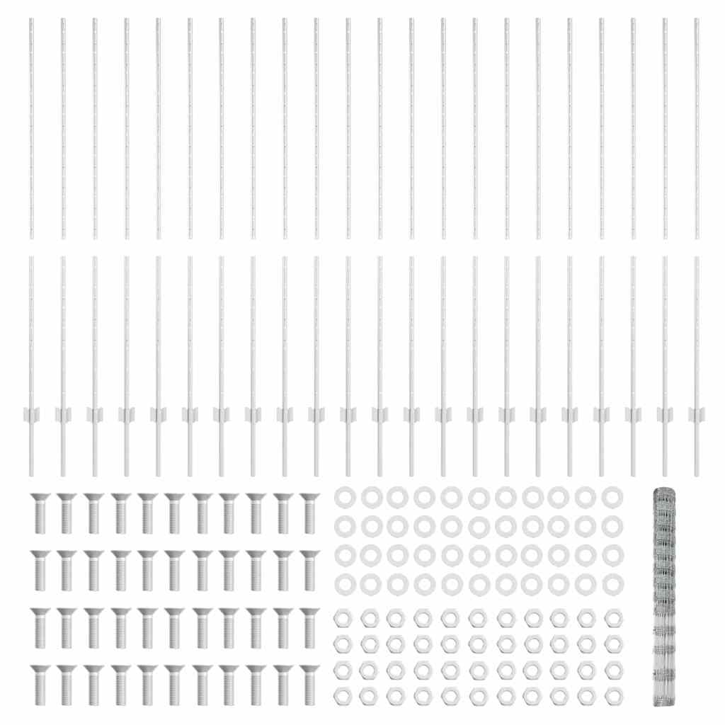 Recinto per animali selvatici con pali 50 x 1,5 m (L x H)