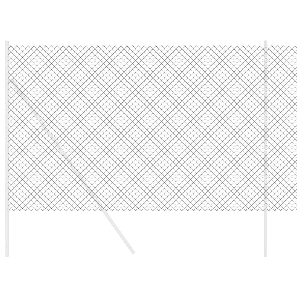 Recinzione a rete metallica in acciaio grigio 100x150 cm