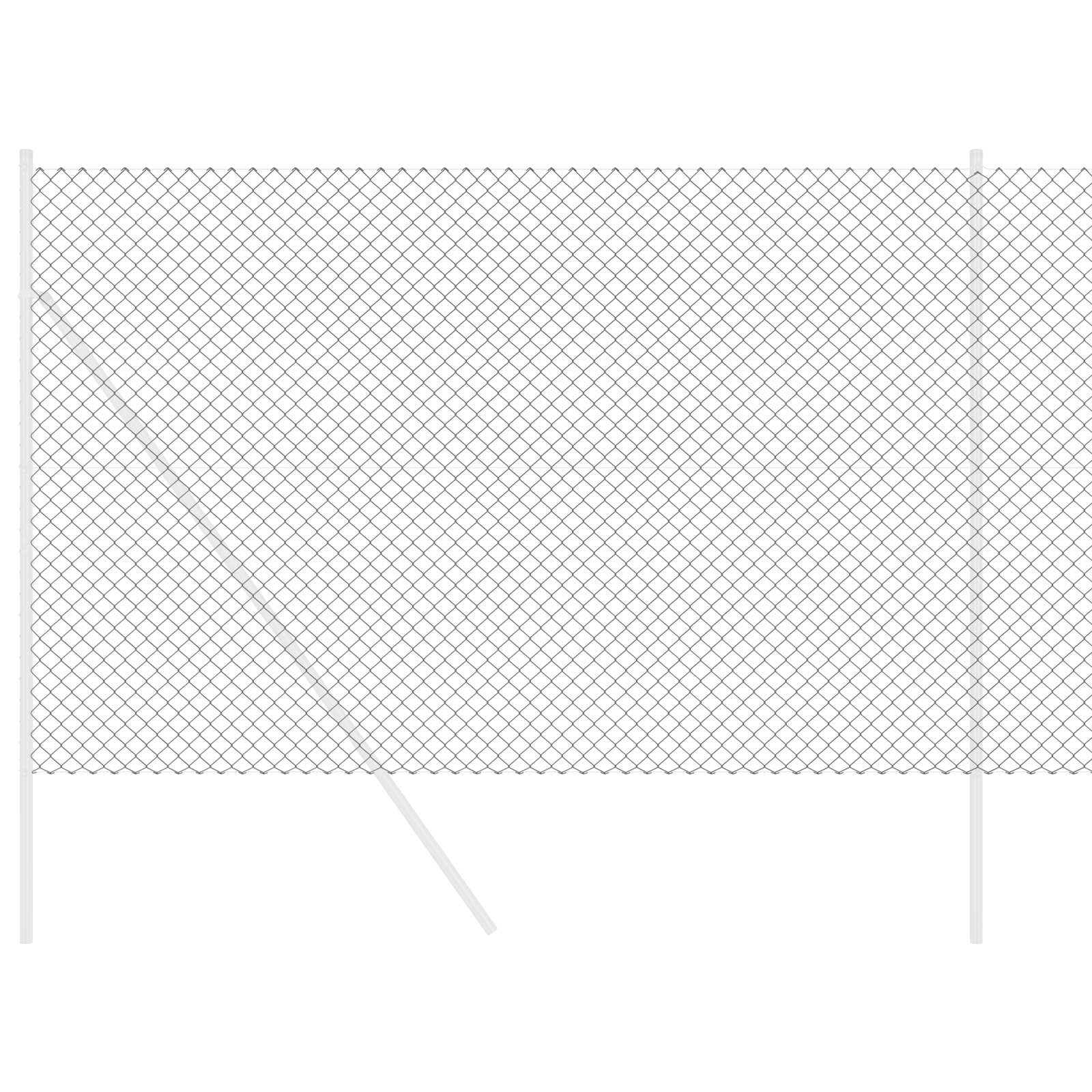 Recinzione a rete metallica in acciaio grigio 100x160 cm