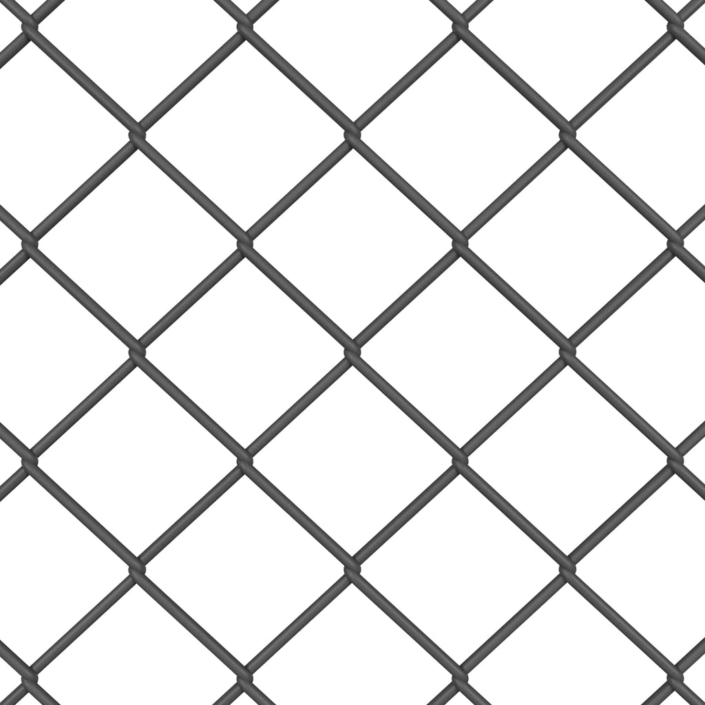 Recinzione a rete metallica 250x140 cm grigio acciaio