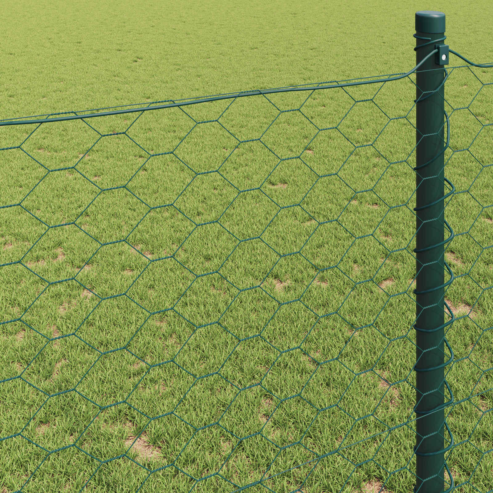 Recinzione Esagonale Verde PVC 0,5 x 10 m