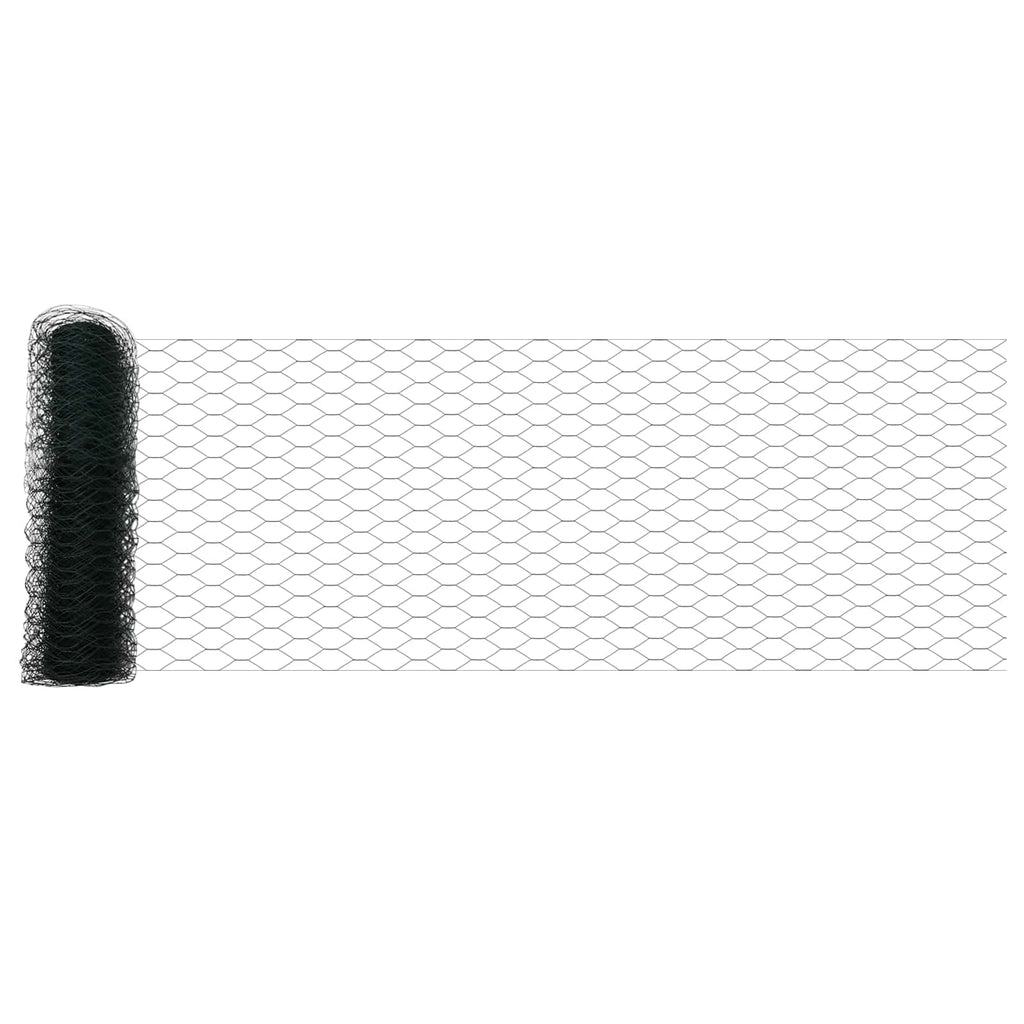 Recinzione Esagonale Verde PVC 0,5 x 10 m