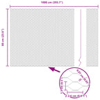 Recinzione Esagonale Verde PVC 0,6 x 10 m