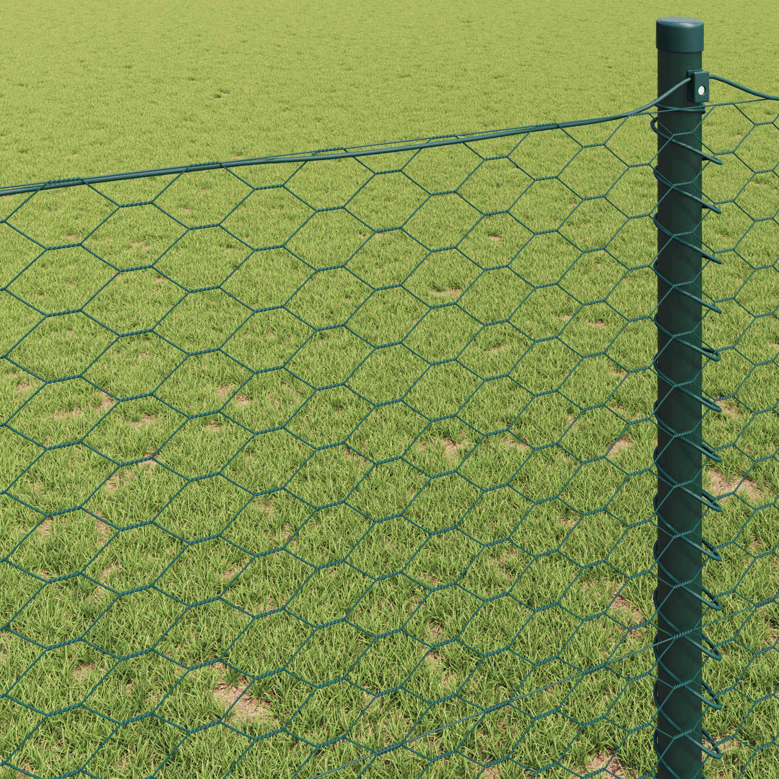 Recinzione Esagonale Verde PVC 0,6 x 10 m