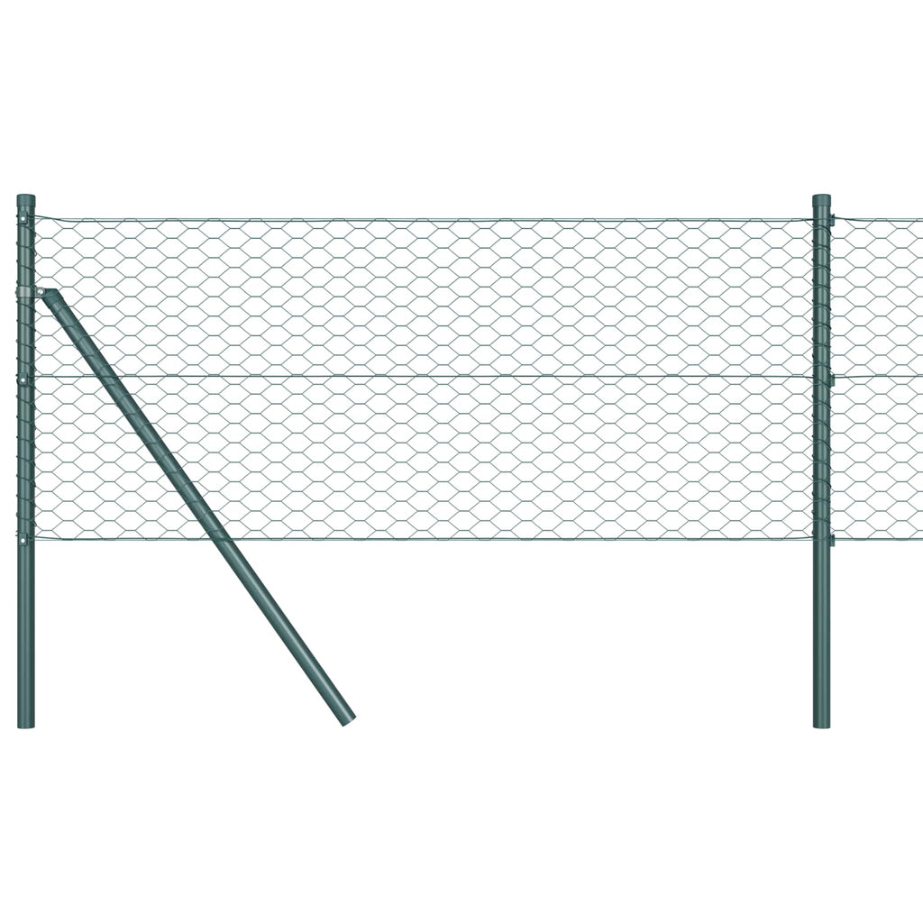 Recinzione Esagonale Verde PVC 0,8 x 10 m
