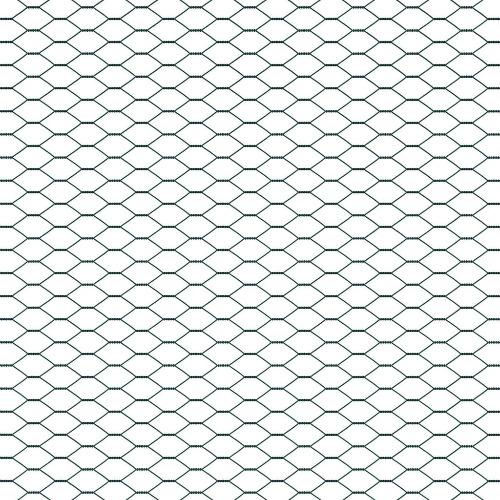 Recinzione Esagonale Verde PVC 10 x 1 m