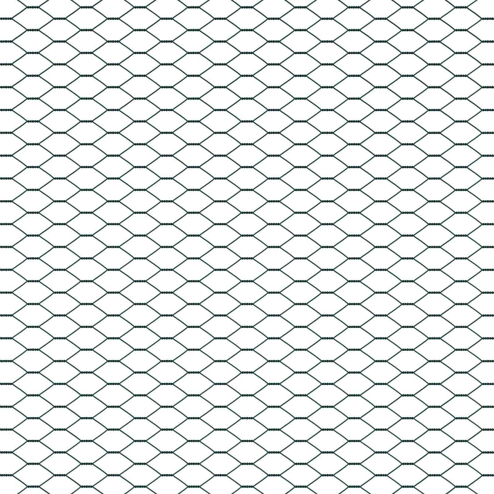 Recinzione Esagonale Verde PVC 10 x 1 m